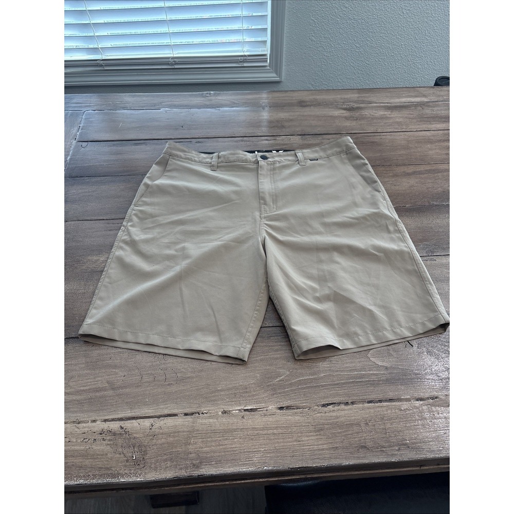 Hurley Shorts Mens 36 Hybrid Chino Stretch Casual Quick Dry Beige